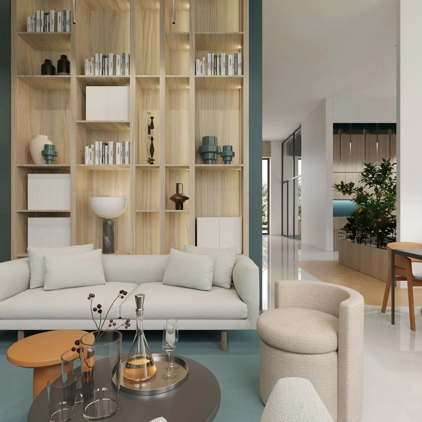 Visualisation — Lounge and library